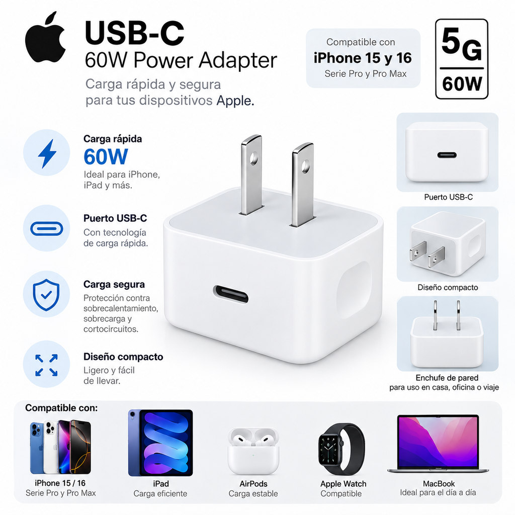 Cargador 60W iPhone