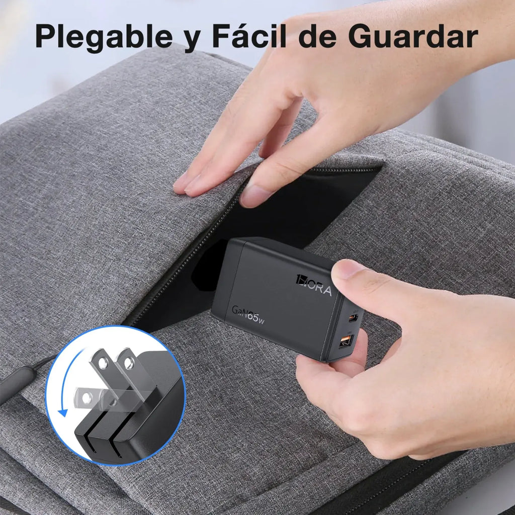 Cargador 1HORA carga super rápida 65W